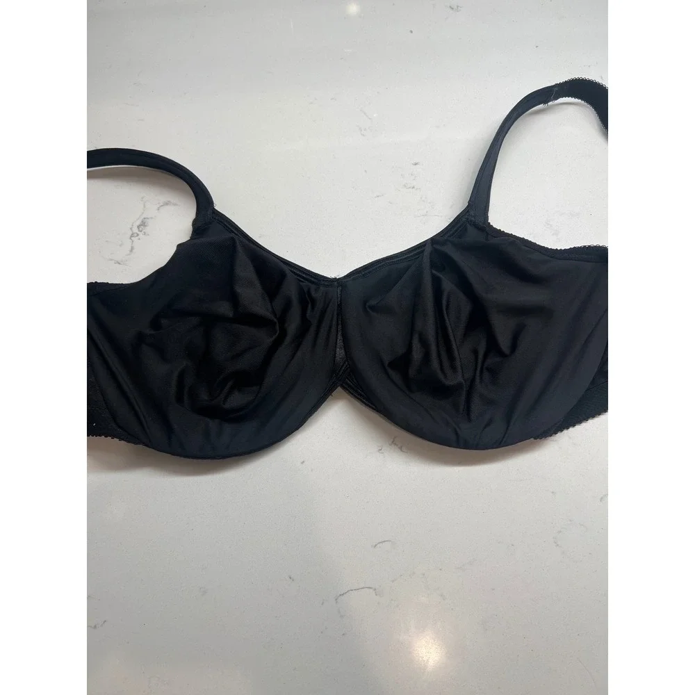 Wacoal Awareness Underwire Bra 85567 Black Floral Lace Full Figure 40DD